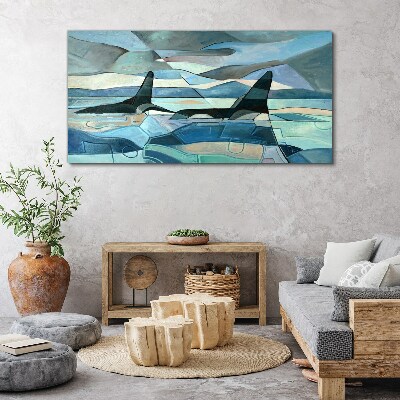 Tablou canvas Orci în spațiu abstract