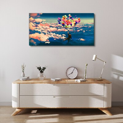 Tablou canvas Zbor în nori cu baloane