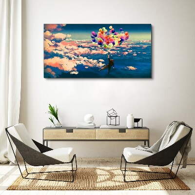 Tablou canvas Zbor în nori cu baloane