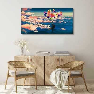 Tablou canvas Zbor în nori cu baloane