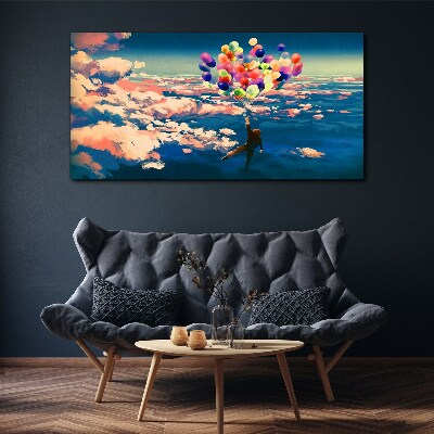 Tablou canvas Zbor în nori cu baloane