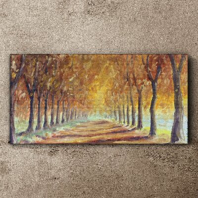 Tablou canvas Aleea copacilor de toamnă