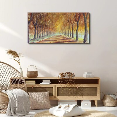Tablou canvas Aleea copacilor de toamnă