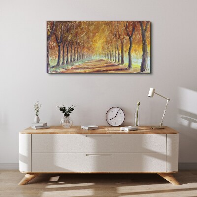 Tablou canvas Aleea copacilor de toamnă