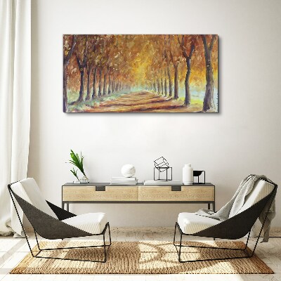 Tablou canvas Aleea copacilor de toamnă
