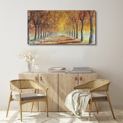 Tablou canvas Aleea copacilor de toamnă