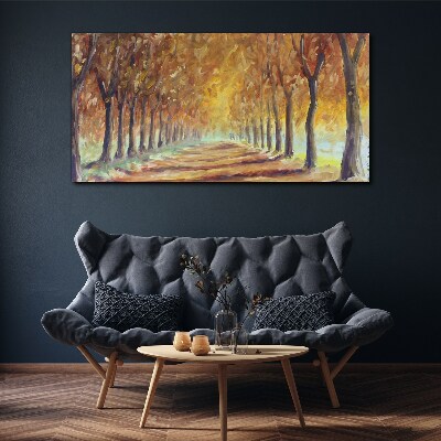 Tablou canvas Aleea copacilor de toamnă