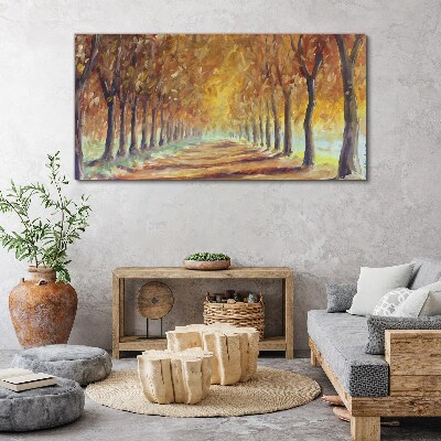 Tablou canvas Aleea copacilor de toamnă