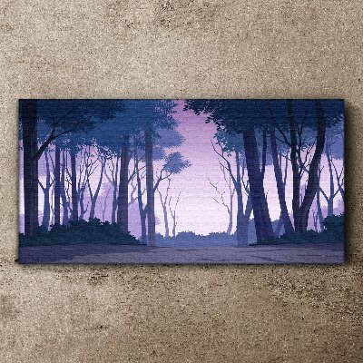 Tablou canvas Pădurea fermecată la amurg