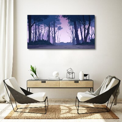 Tablou canvas Pădurea fermecată la amurg