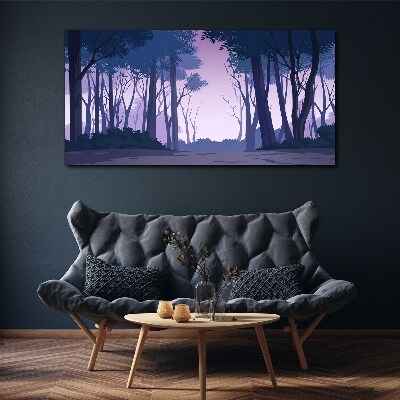 Tablou canvas Pădurea fermecată la amurg