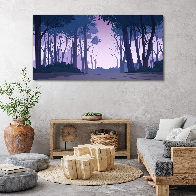 Tablou canvas Pădurea fermecată la amurg