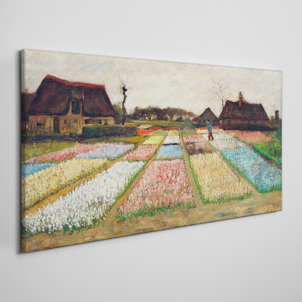 Tablou canvas Câmpuri de lalele de primăvară