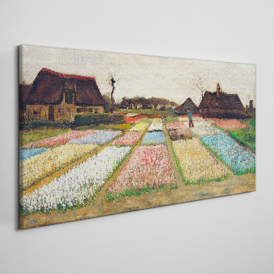 Tablou canvas Câmpuri de lalele de primăvară