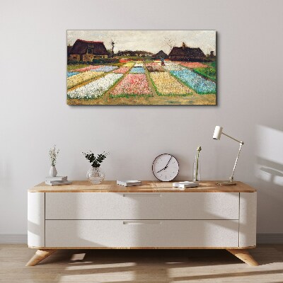 Tablou canvas Câmpuri de lalele de primăvară