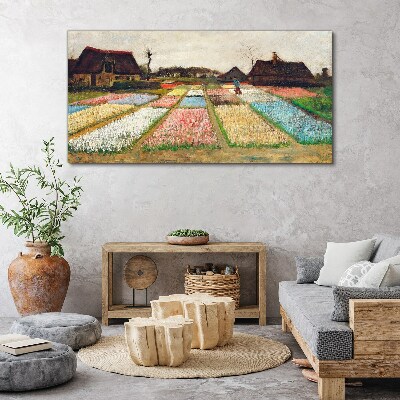 Tablou canvas Câmpuri de lalele de primăvară