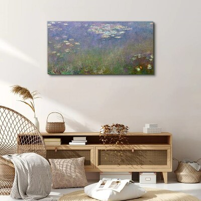 Tablou canvas Reflecții liliac în apă