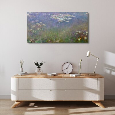 Tablou canvas Reflecții liliac în apă