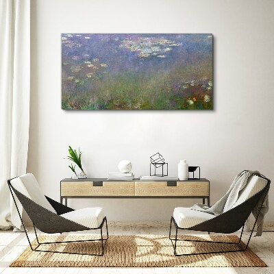 Tablou canvas Reflecții liliac în apă