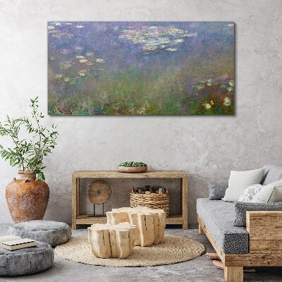 Tablou canvas Reflecții liliac în apă