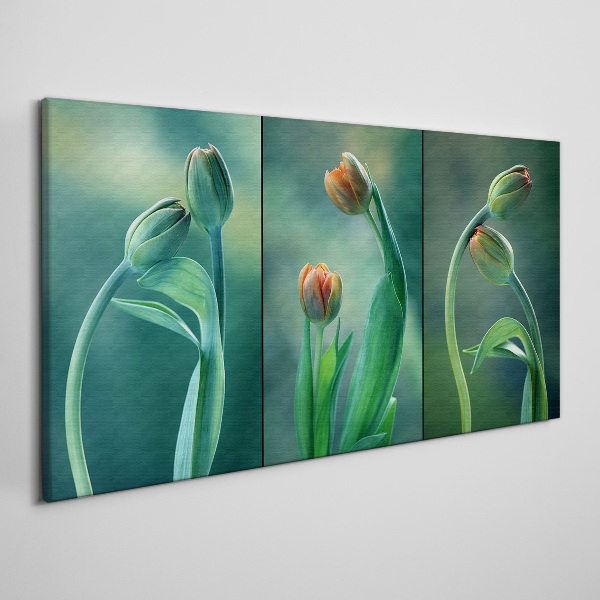 Tablou canvas Lalele în nuanțe de verde