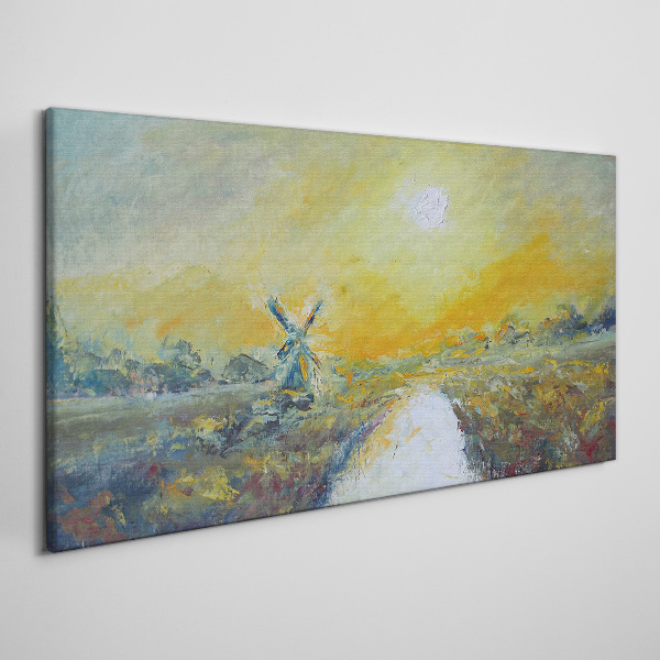 Tablou canvas Câmpuri aurii sub cer însorit