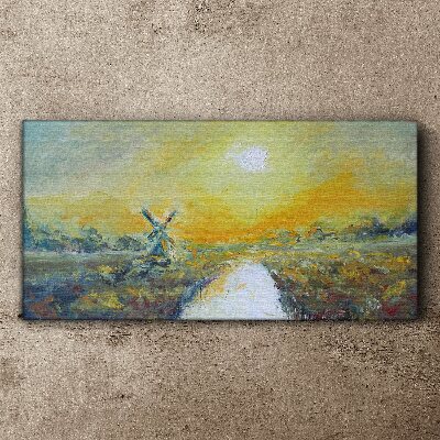 Tablou canvas Câmpuri aurii sub cer însorit