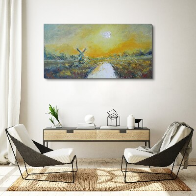 Tablou canvas Câmpuri aurii sub cer însorit
