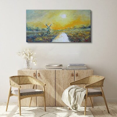 Tablou canvas Câmpuri aurii sub cer însorit