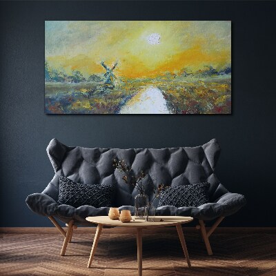 Tablou canvas Câmpuri aurii sub cer însorit
