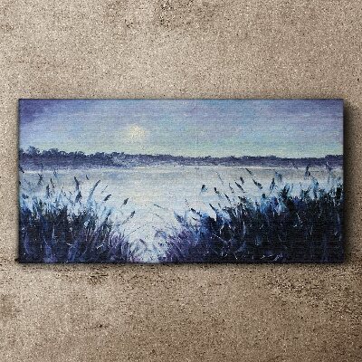 Tablou canvas O dimineață liniștită pe malul lacului