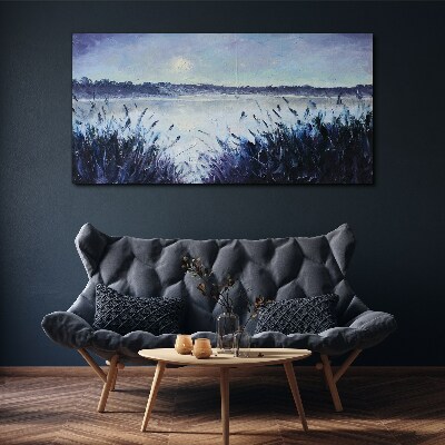 Tablou canvas O dimineață liniștită pe malul lacului