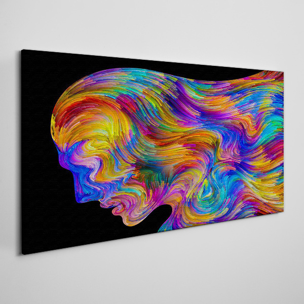 Tablou canvas Siluetă colorată în mișcare