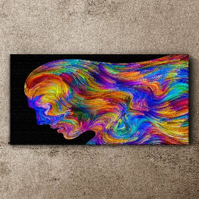 Tablou canvas Siluetă colorată în mișcare