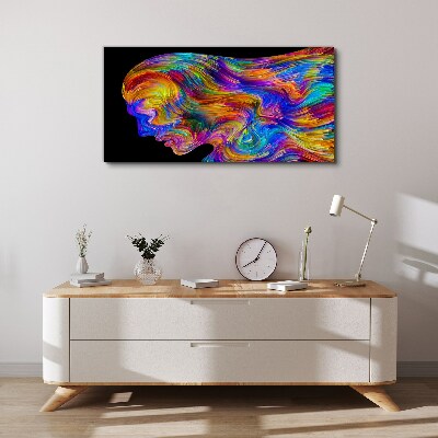 Tablou canvas Siluetă colorată în mișcare