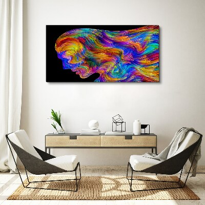 Tablou canvas Siluetă colorată în mișcare