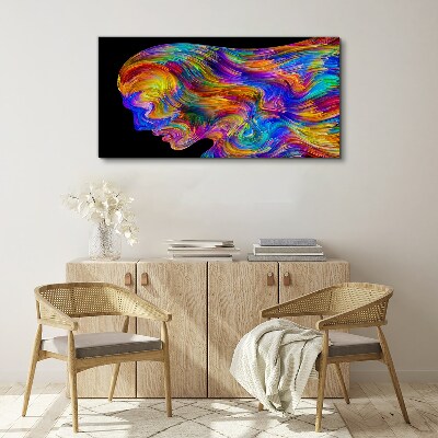 Tablou canvas Siluetă colorată în mișcare