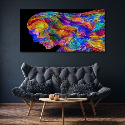 Tablou canvas Siluetă colorată în mișcare