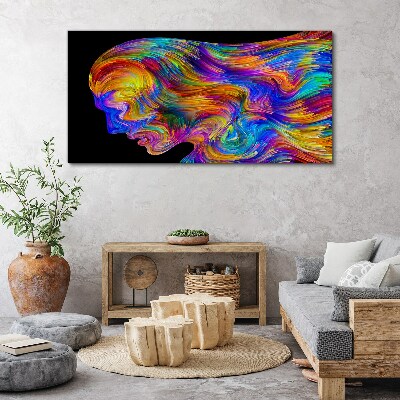 Tablou canvas Siluetă colorată în mișcare