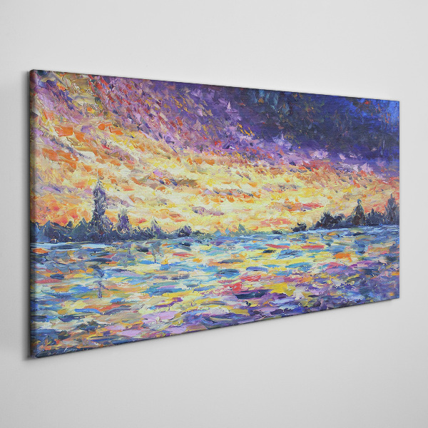 Tablou canvas Apus peste apă