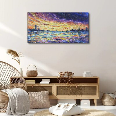 Tablou canvas Apus peste apă