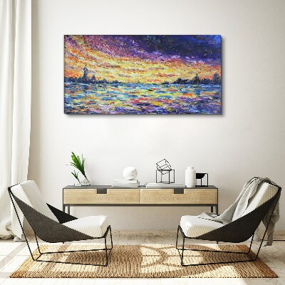 Tablou canvas Apus peste apă