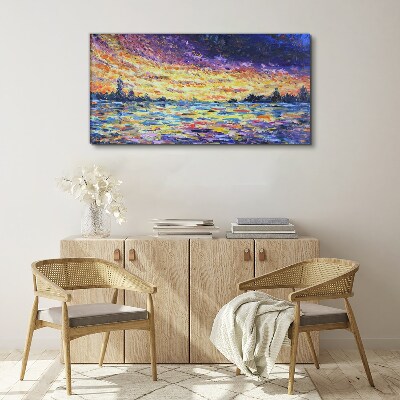 Tablou canvas Apus peste apă