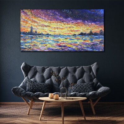 Tablou canvas Apus peste apă