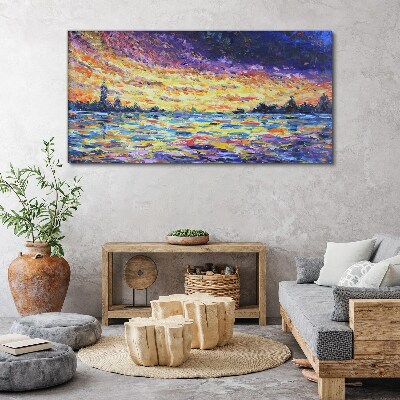 Tablou canvas Apus peste apă