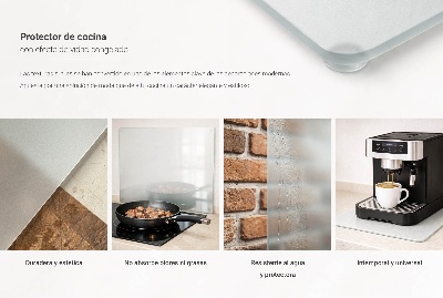 Placă de protecție din sticlă semitransparentă pentru aragaz, model pătrat