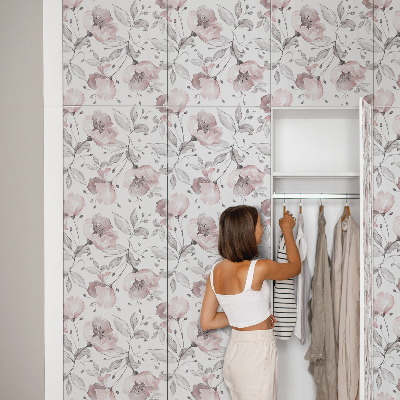 Autocolant mobila Flori pastelate