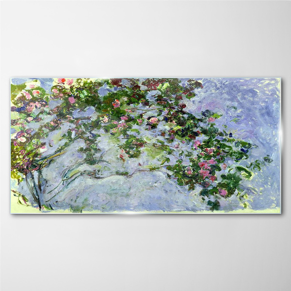 Tablou sticla Les Roses Claude Monet