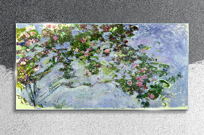 Tablou sticla Les Roses Claude Monet