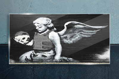 Tablou sticla Angel Armor Banksy